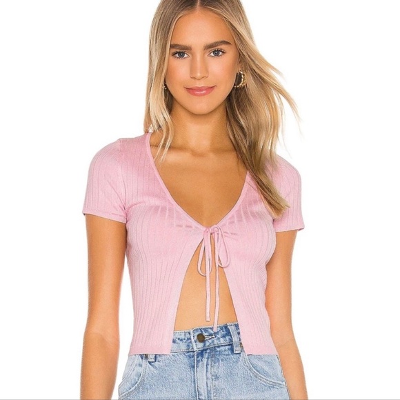 superdown Tops - NWOT Superdown Bethanie tie-front top